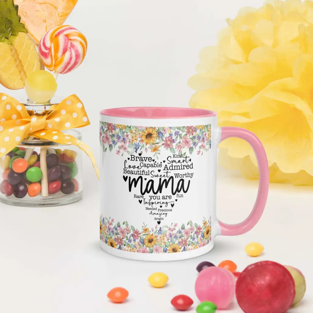 "Mom's Floral Coffee Cup" printful