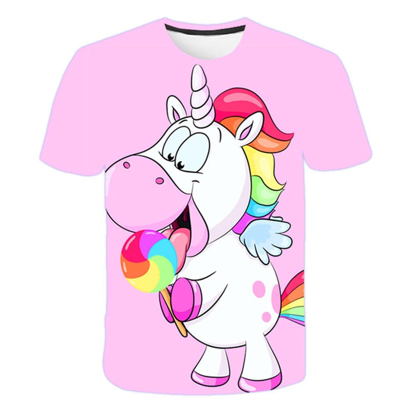 Unicorn Girls Short Sleeve T-Shirts