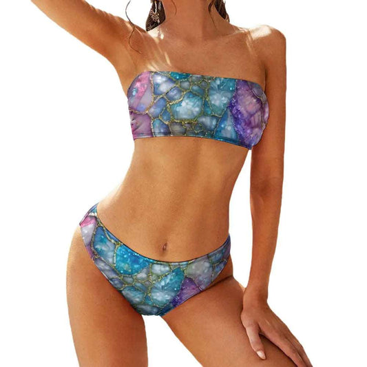 Designer Two Piece Swimsuit - Pop Rocks Collection inkedjoy