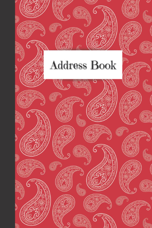 Red Paisley Address Book: 6x9 inches| 120 pages| Red Paisley Designed Soft Cover