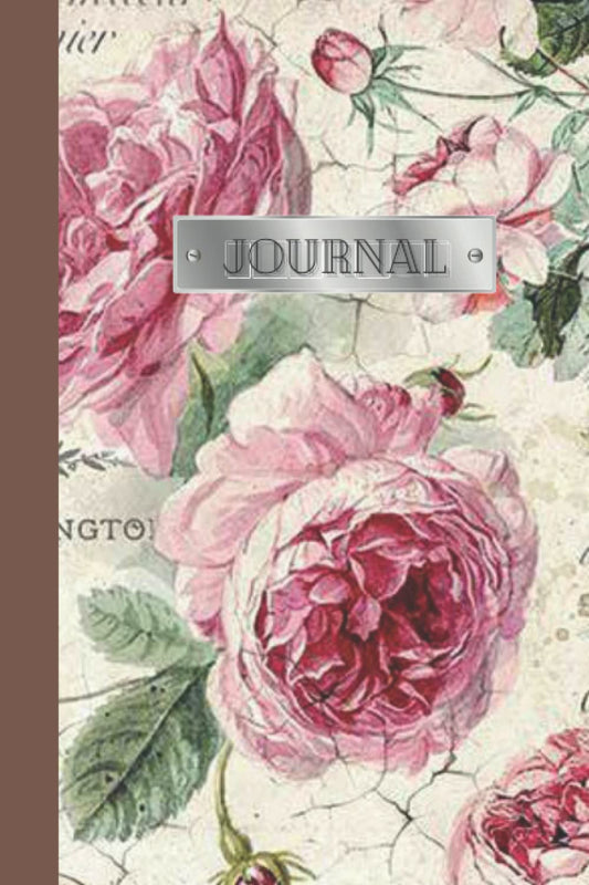 Shabby Roses Journal: 6x9 inches| Lined| Rose Printed Soft Cover| 120 pages