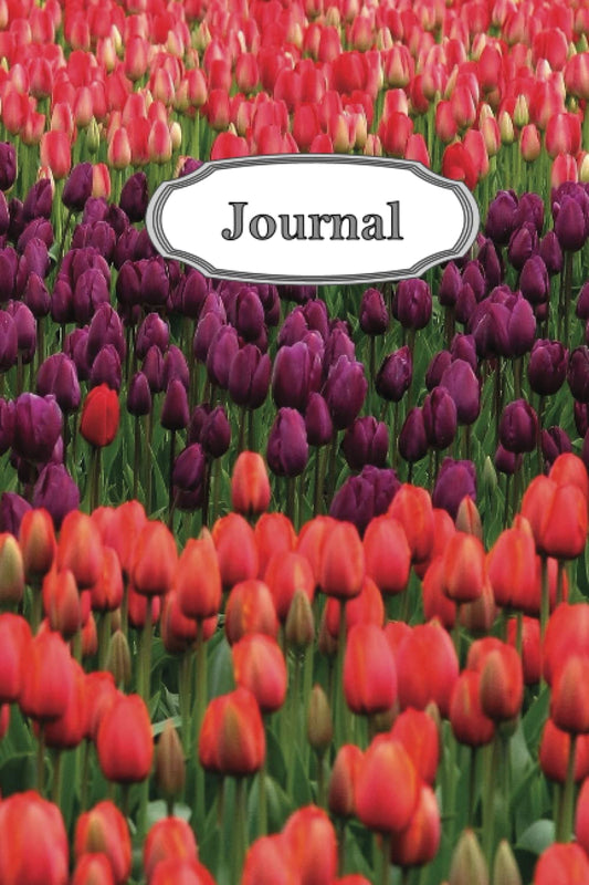 Tulip Fields Journal/Notebook: 6x9 inches| tulip printed soft cover| Lined White Paper|120 Pages